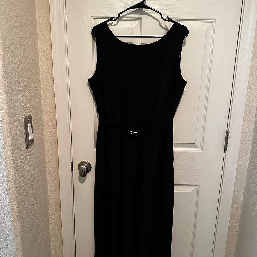 Calvin Klein Black Belted Dress - Size 12
